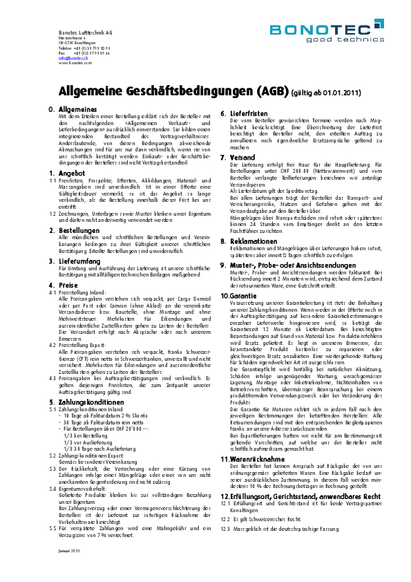 AGBs Bonotec